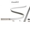 Taivutettava alumiinilista kannella LED nauhalle 2000mm AP23