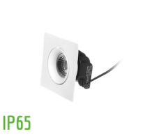 Himmennettävä 9W IP44 LED spotti valkoisella neliö kehyksellä DM04