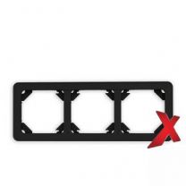 Etman DesignX Peitelevy 3-osainen S+S+S musta ET37