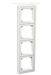 Peitelevy Exxact Combi adapterilla 4-osainen Valkoinen